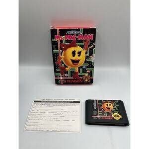 Ms. Pac-Man (Sega Genesis, 1991) Complete CIB Tested Cardboard Box